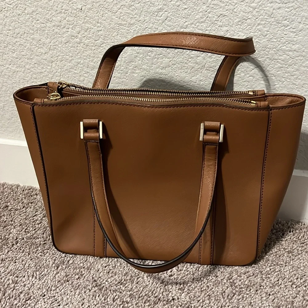 Kate Spade Camel Brown Tote Purse - Picture 2 of 7